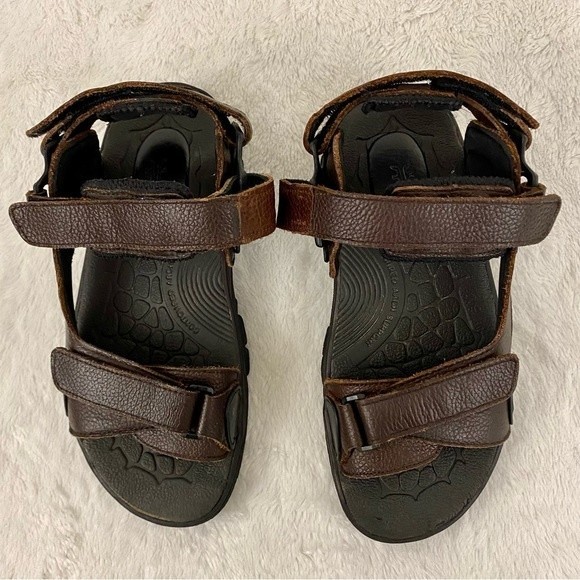 Frye Windward Brown Leather Athletic Sandals Men’s Size 9D Adjustable Straps - Picture 6 of 9